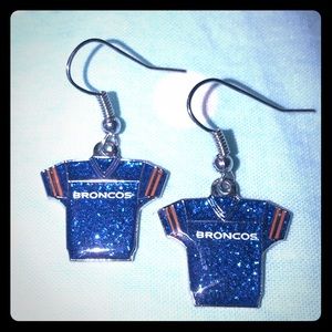 Broncos Glittery Jersey Earrings